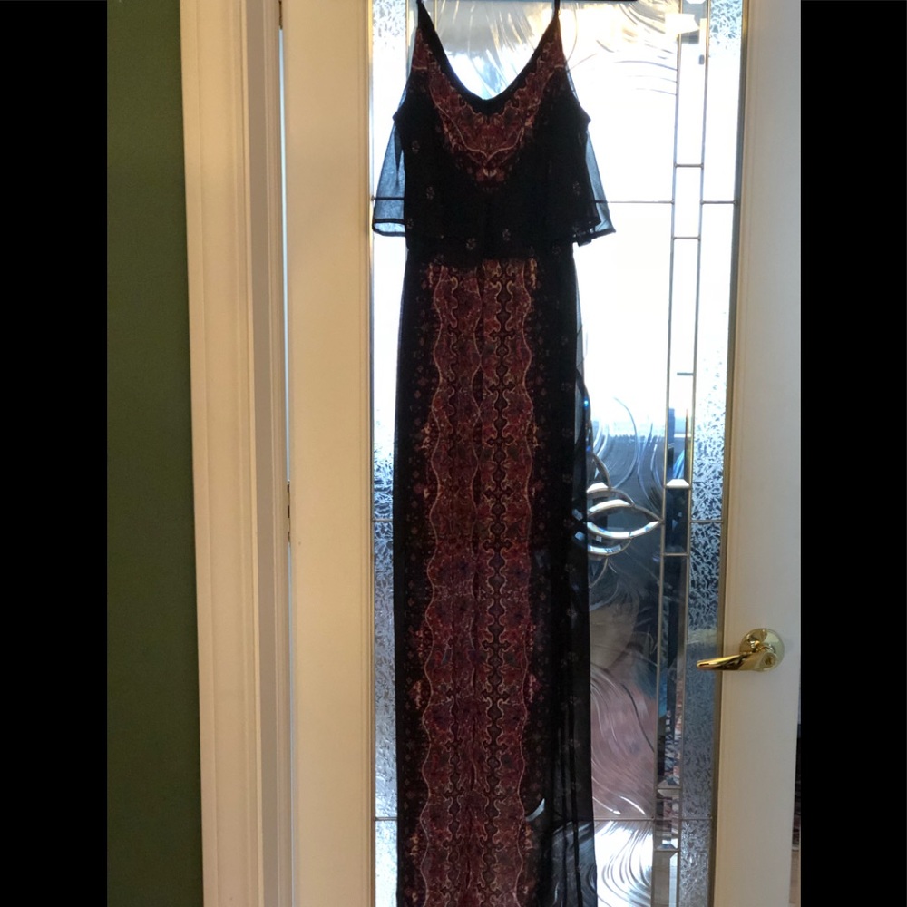Red print Maxi Dress